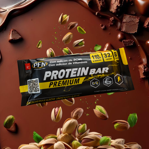 PROTEIN BAR PREMIUM.  BOX 15 BARRITAS CON 32g PROTEINA