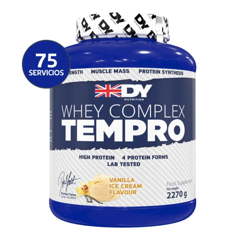 WHEY COMPLEX TEMPRO 75 SERVICIOS CON 23g PROTEINA. ADICION DE ENZIMA LACTASA