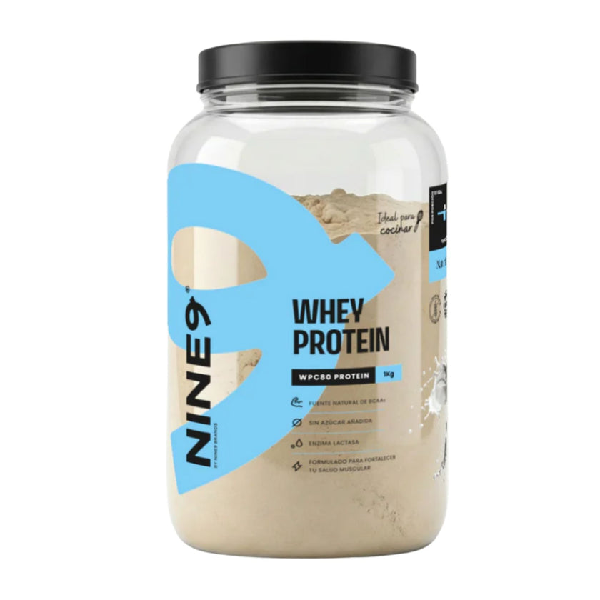 NINE9 PROTEIN WHEY NATURAL SIN SABOR, IDEAL PARA COCINAR. LIBRE DE GLUTEN. 30 SERVICIOS