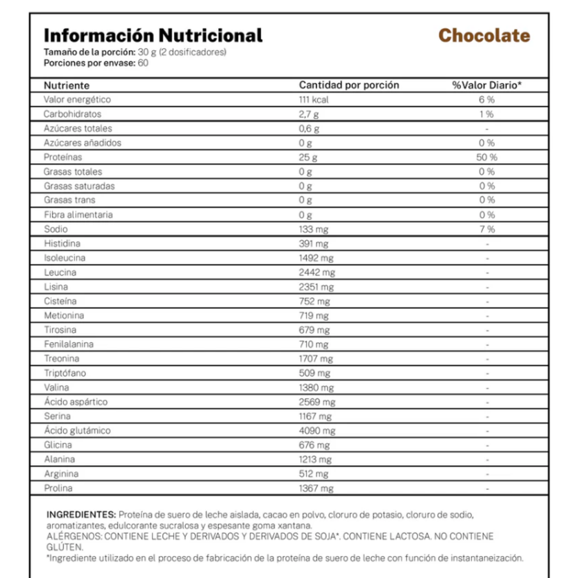 PROTEINA ISOLATE TRIPLE ZERO, 60 SERVICIOS. CERO GLUTEN. CERO GRASAS. CERO AZUCAR