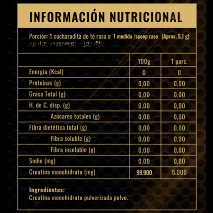 CREATINA MICRONIZADA FDA STRONGEST  FORMATO 1kg, 200 SERVICIOS
