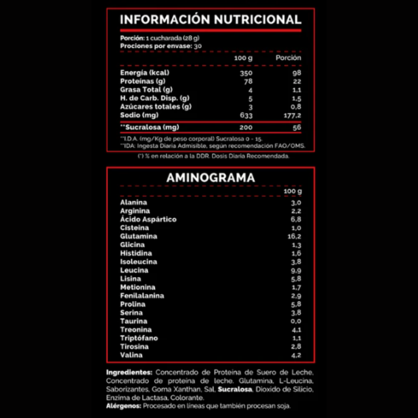 WHEY PROTEIN 4A, FORMATO DE 30 SERVICIOS, 22g PROTEINA CON ENZIMA LACTASA