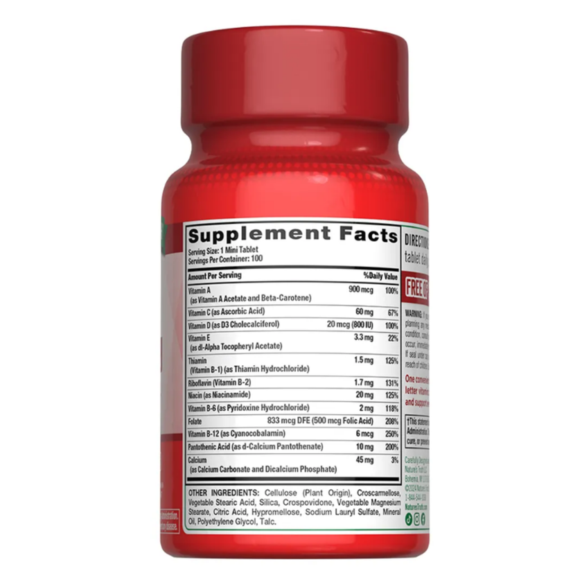 MULTIVITAMINICO ONE DAILY  NATURE´S TRUTH.  100 SERVICIOS