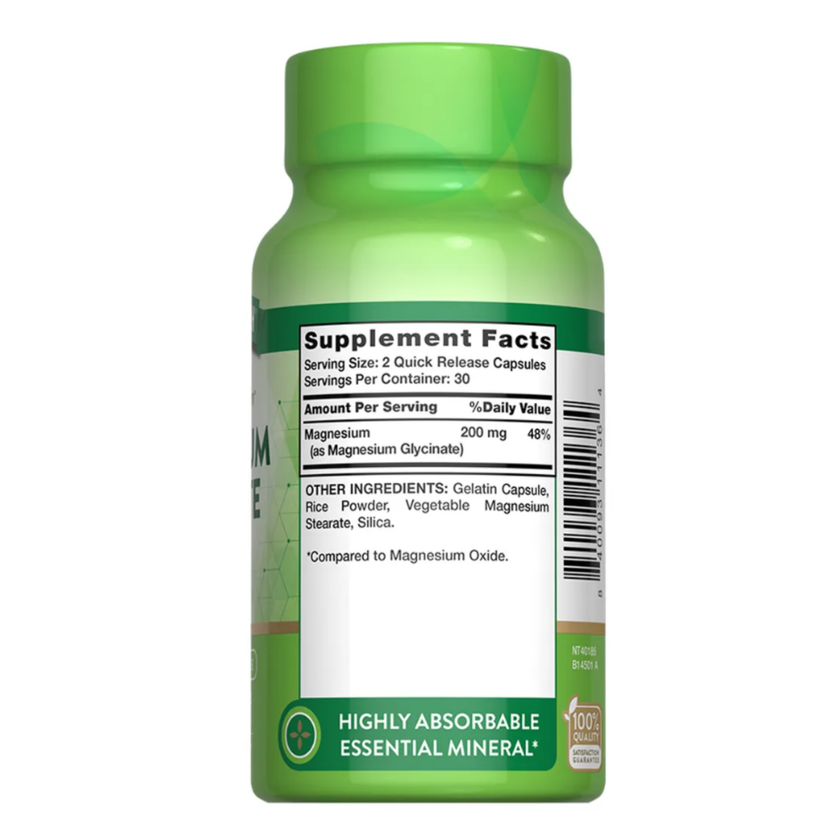 MAGNESIO GLYCINATO 200mg, 30 SERVICIOS. RECUPERACIÓN TOTAL