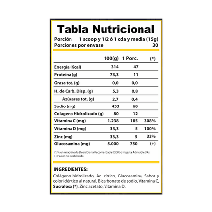 ARTI-SAFE COLAGENO HIDROLIZADO CON ADICION DE 500mg VITAMINA-C, 30 SERVICIOS