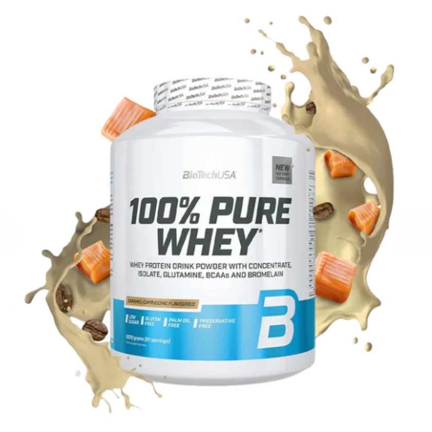 100% PURE WHEY BIOTECH USA 5lbs  81 SERVICIOS, 21g PROTEINA, LIBRE DE GLUTEN