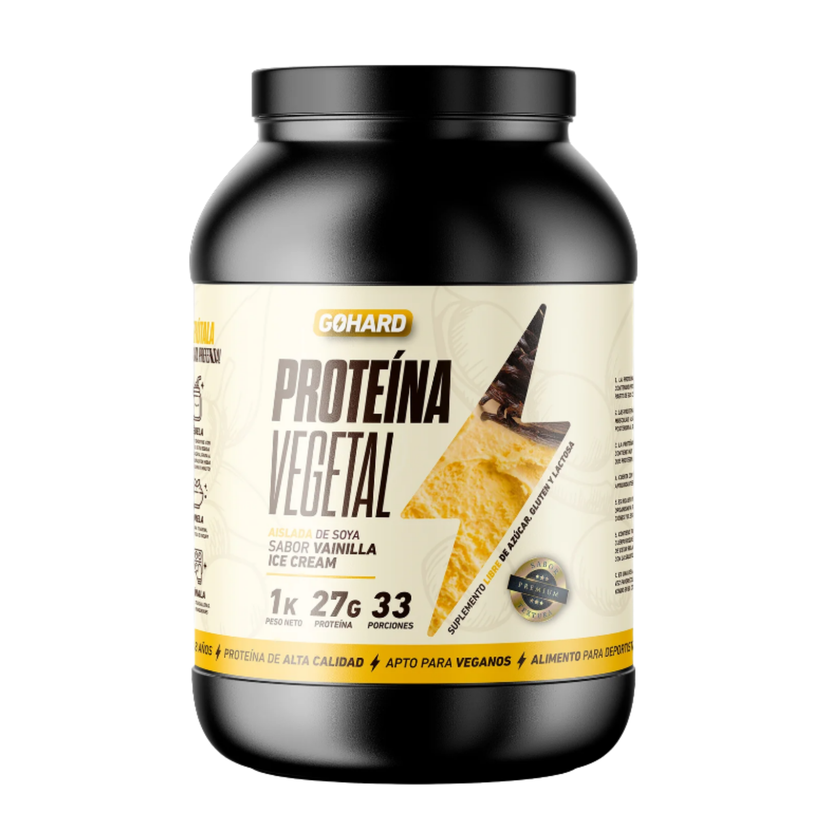 GO HARD PROTEINA 100% SOYA 2.2lbs, 30 SERVICIOS. EXQUISITOS SABORES