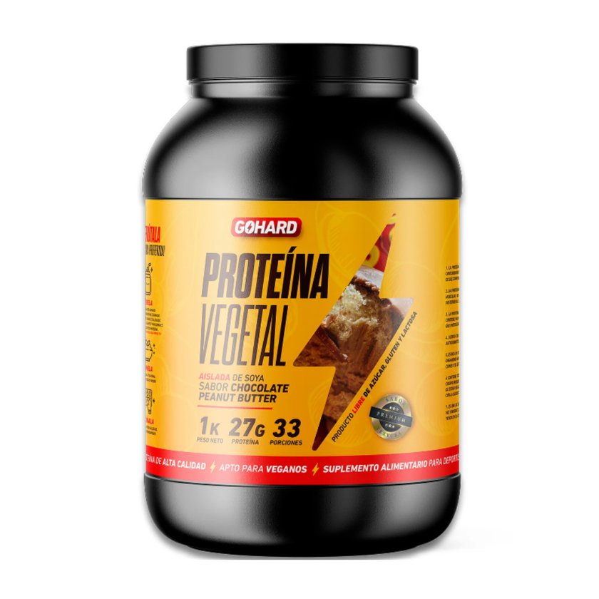 GO HARD PROTEINA 100% SOYA 2.2lbs, 30 SERVICIOS. EXQUISITOS SABORES