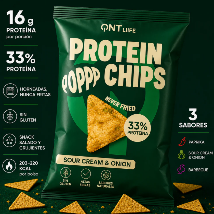 PROTEIN CHIPS, SNACK SALADO, 16g PROTEINA