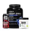 PACK BEEFPRO. JUGO PROTEICO 60 SERVICIOS + CREATINA 60 SERVICIOS + LATA ENERGETICA