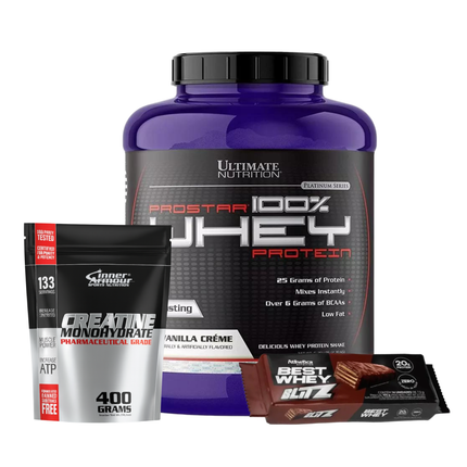 PACK 80 DIAS. PROTEINA 80 SERVICIOS + CREATINA 400g + SNACK BLITZ