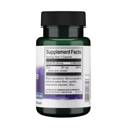 CITRATO DE ZINC SWANSON. 50mg, 60 SERVICIOS