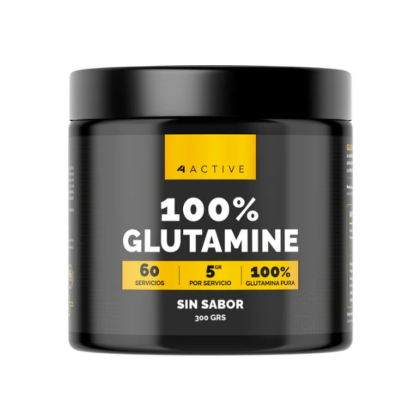 GLUTAMINA 4ACTIVE 300g 60 SERVICIOS. SALUD DIGESTIVA Y RECUPERACIÓN