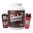 SHAKER PROTEIN, 60 SERVICIOS CON 20g PROTEINA + SHAKER Y LATA STRONGEST DE REGALO