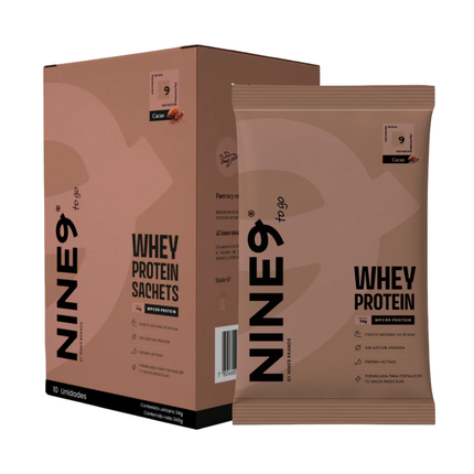 SACHET NINE9 WHEY PROTEIN. LIBRE DE GLUTEN, CON ENZIMA LACTASA