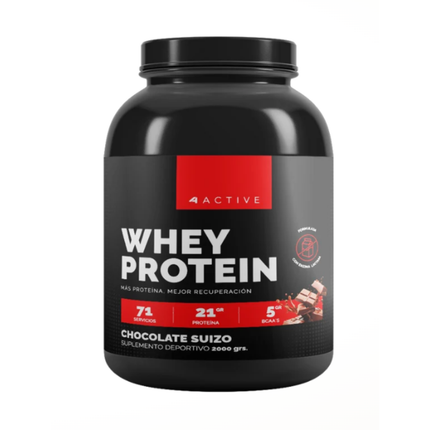 WHEY PROTEIN 4ACTIVE 2kg | 71 SERVICIOS · 21g PROTEINA · ADICION ENZIMA LACTASA