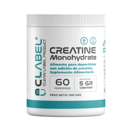 CREATINA MONOHIDRATO 300g. CALIDAD Y RESPALDO CLABEL