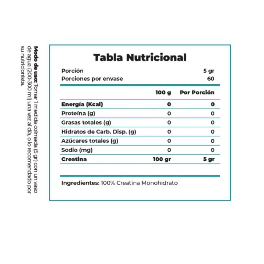 CREATINA MONOHIDRATO 300g. CALIDAD Y RESPALDO CLABEL