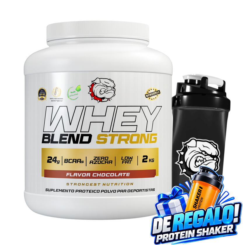 WHEY BLEND STRONG 50 SERVICIOS, 22g PROTEINA + SHAKER DE REGALO