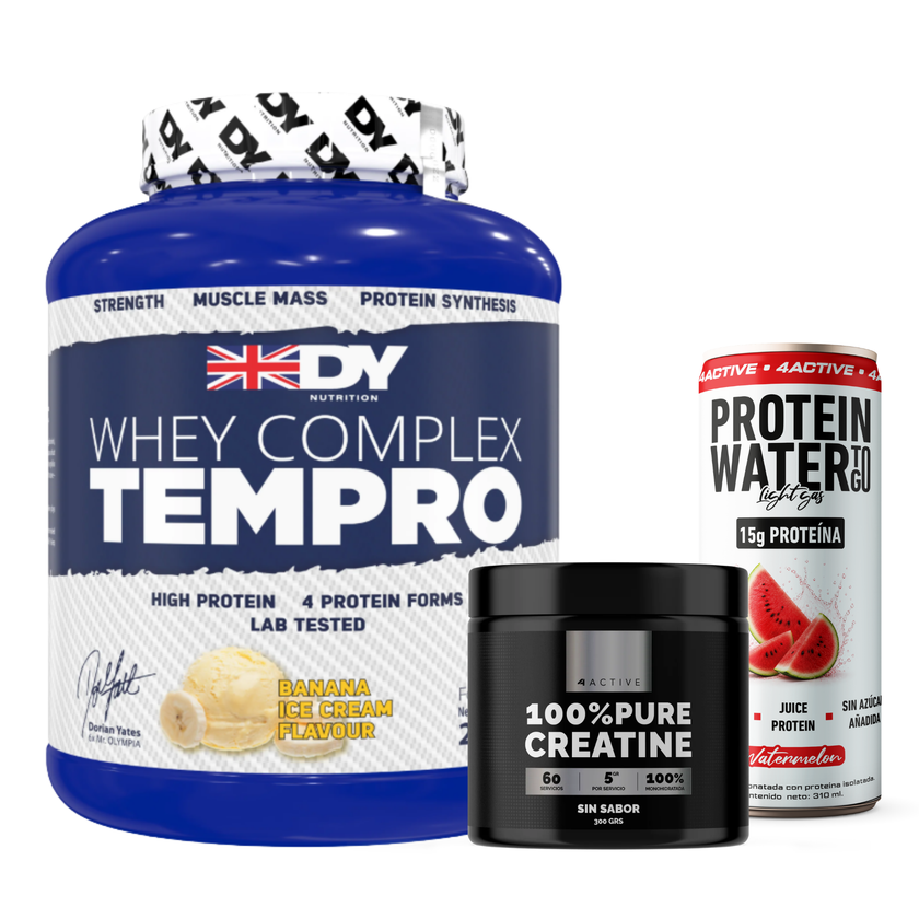 PACK COMPLEX PROTEINA 75 SERVICIOS + CREATINA 60 SERVICIOS + PROTEIN WATER