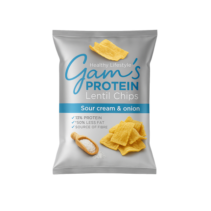 GAMS PROTEIN LENTIL CHIPS. SNACK PROTEICO SALADO.
