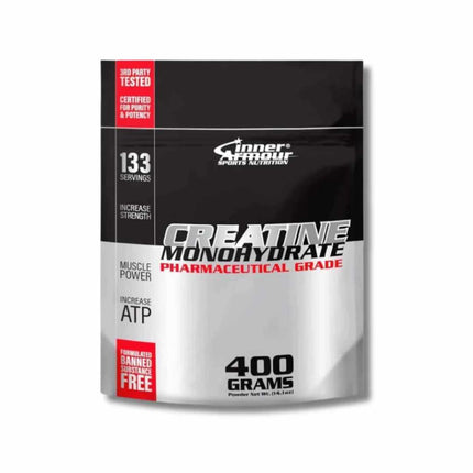 CREATINA MICRONIZADA INNER ARMOUR 400g. RINDE 133 SERVICIOS. LIBRE DE SABORIZANTES