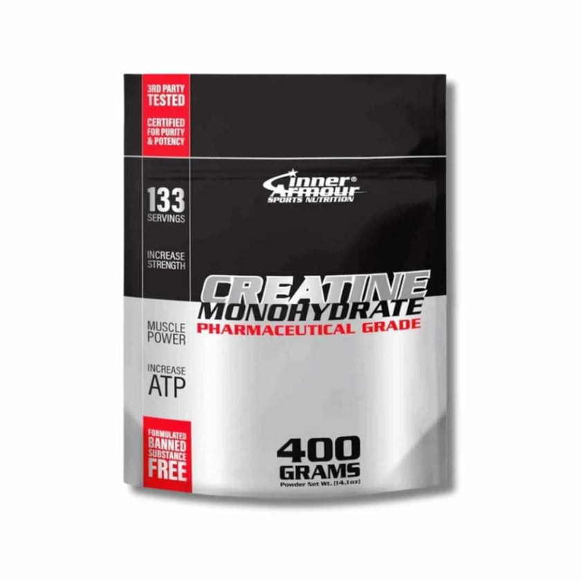 CREATINA MICRONIZADA INNER ARMOUR 400g. RINDE 133 SERVICIOS. LIBRE DE SABORIZANTES
