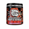 PRE WORKOUT  STRONGEST INFERNO. 30 SERVICIOS DE PODER. 400mg CAFEINA. UNA EXPLOSIÓN INTERNA